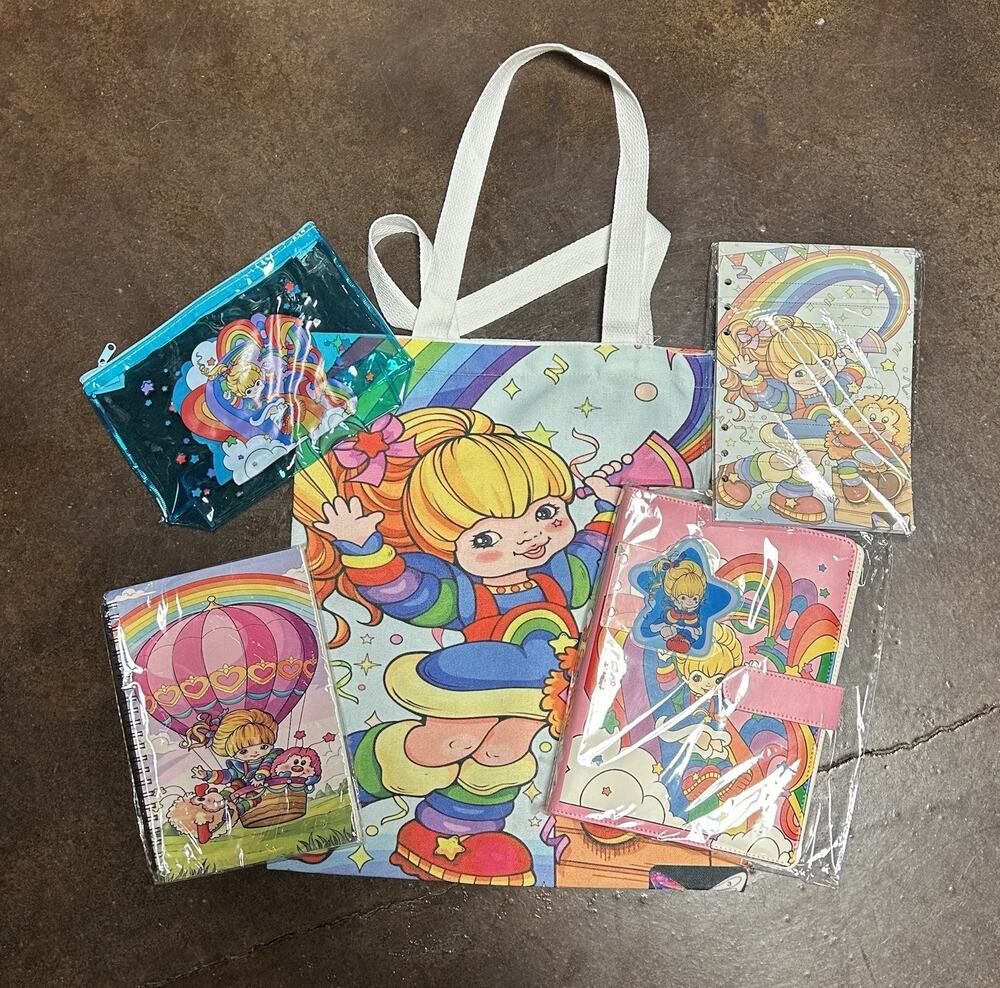 Rainbow Brite A5 binder with matching paper, tote bag, Divider Bundle